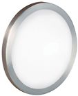 87329a Eglo Wall Ceiling Light Matte Nickel White Glass 750218303829
