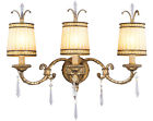 8813-65 Fixture Vanity Livex Vintage Bella 3 Bathroom Gold Light La Wall Leaf