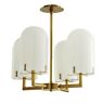 89445 Arteriors Woodall Light In Antique Brass Chandelier Opal Glass