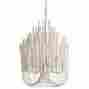 89559 Arteriors Home Wood Iron Chandelier 5 Light Whitewash Finish Tild 796505085528