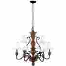 9776-90 9-light World Imports Elysia Collection Antiqued Gold Chandelier W Elegant White Fabric Shades 008938900799