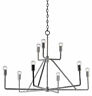 9000-0378 Currey And Company Trilling Light Wide Wrought Iron Chandelier