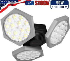 8182755ctr4t5081 90w E27 Led Garage Light Motion Sensor Deformable Workshop Ceiling Fixture Lamp