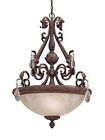 91405 Designers Fountain Ancient Oak Energy Star Chandelier Pendant With Crystal Accents