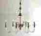 9143392 Blown Glass Pottery Barn New Chandelier Polished Nickel Finish