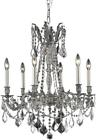 9206d23pw-rc Euroluxhome Chandelier Pendant Rosalia Traditional Clear Crystal Pewter 616524380605