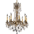 9208d24fgss Elegant Lighting Rosalia Collection Chandelier Lt French Gold 848145073585