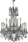9215d28pw-ec Euroluxhome Chandelier Pendant Rosalia Traditional Clear Crystal Pewter 616524381572