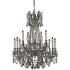 9215d28pw-gt-rc Elegant Lighting Rosalia Pewter Chandelier With Golden Royal 848145074858