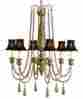 9254 Currey And Company Distressed Silver Leaf Eminence Chandelier