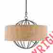 9270 Currey And Company French Black Natural Millcroft 4 Light 29 Wide
