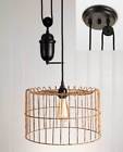 930110pc Ctw Collection Yellow Wire Basket Pulldown Pendant Lamp 801106177227