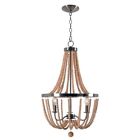 93133bs Kenroy Home Modern Farmhouse Chandelier Beaded Light Fixture 053392121396