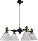 93934orb Kenroy Home Chandelier Light Clear Glass Shade Industrial 0053392132712
