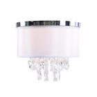 93940ch Kenroy Home Ophelia Chrome With White Shade Flush 053392139155