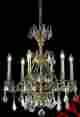 9606d24 Elegant Lighting Palace Monarch Crystal Chandelier 6 Light 29 In Antique Bronze
