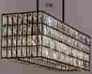 9633558 Adeline Crystal Pottery Barn Rectangular Chandelier 50 New In Box Msrp 1200