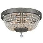 9778 Transglobe Old World Silver Indoor Flush Mount 0736916557757
