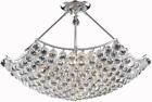 9802d30c-rc Euroluxhome Chandelier Pendant Corona Contemporary Chrome Royal Cut 616524326702