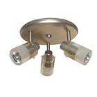 987324 Hampton Bay Brushed Steel Round Light Fixture 008938233729