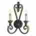 9876543231 Orleans Currey And Company Pair 2 Light Wall Sconces Hand Rubbed Bronze Gold Leaf