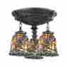 997-aw-12 Mix-n-match Elk Lighting Aged Walnut 3 Light Semi-flush Ceiling 830335005889