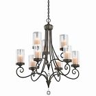 42863swz 9lt Shadow Bronze 2-tier Chandelier Lara Finish