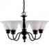 A2239-6 Bronze Med 5lmp Harbor Base Chandeliers Chndlr Oil 60w Clr Boston Rubbed