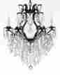 A83-b12 3530 Gallery Swarovski Crystal Trimmed Chandelier Wrought Iron Lighting