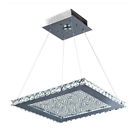 A88032 Brightxtra New Modern Square Style Crystal Chandelier With Stainless Steel