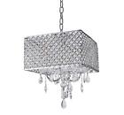 Aag-s Top Lighting Chrome Finish Square Metal Shade Pendant 689860460508