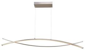 10016pn-bn-wishbone Abra Lighting - Wishbone 45.5 Inch 54w 3 Led Crossed Frame Pendant-brushed
