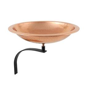 Bbhc-01t-wm Achla Designs Burnt Copper Birdbath Bowl With Wall Bracket