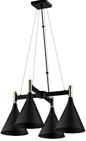 Addington Park 629312317783 31778 Loretto Collection 4 Light Modern Chandelier With Metal Shades Dark Born