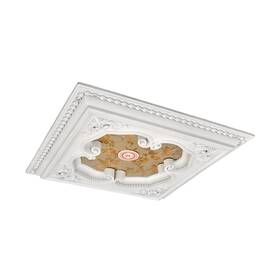 Ban-br6060-q Afd Home Four-leaf Clover Square Chandelier Ceiling Medallion And Fan 24 Inche