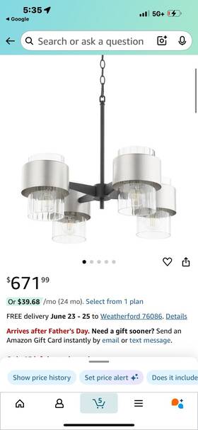 19706 Aflighting Chandelier Light Fixture