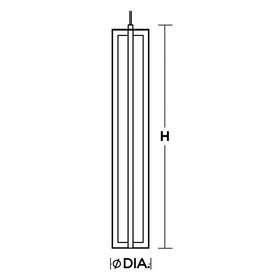 Afx 037949487852 Cass Pendant Led Light 40w Black