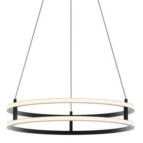 Gemp24lajudbk Afx Gemp24lajud Gemini 24 Inch W Led Ring Chandelier - White