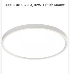 Egrf1625lajd2wh Afx Inc. Edge Round Led 16 Inch White Flush Mount Ceiling Light