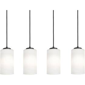 Leop04mbbklnr4 Afx Inc. Leo 4 Light 5 Inch Black Linear Pendant Ceiling