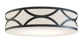 Lakf30lajudbk Afx Lakf30lajud Lake 30 Inch W Led Flush Mount Drum Ceiling Fixture - White