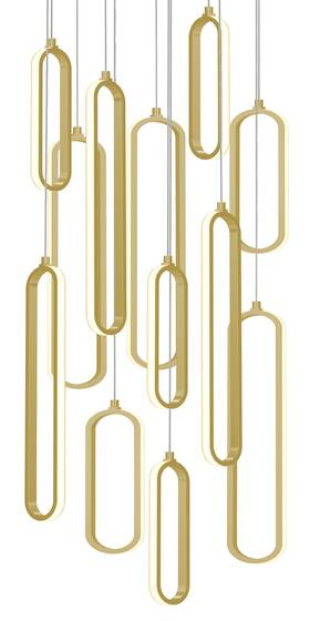 Siep99lajd1gdrnd12 Afx Siep99lajd1rnd12 Pendant 18 Inch W Led Multi Light - Gold