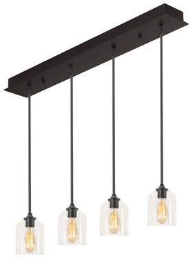 Wmmp06mbbklnr4 Afx Wmmp06mblnr4 William 4 Light 36 Inch W Linear Pendant - Black