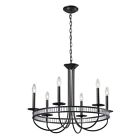 10241-6 Aged - Light Braxton 6 Lighting Bronze Chandelier Elk
