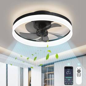 Ahawill 008678695689 Low Profile Ceiling Fans Lights 19.7 Inch Flush Mount - Scratch And Dent