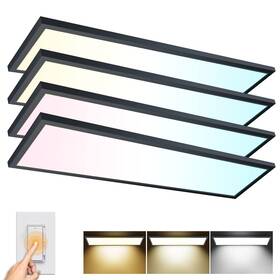 Aikvsxer 752692156489 1x4 Led Flat Panel Light Surface Mount Ceiling Black 5500