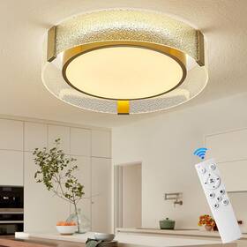 C04-1gdc1 Airyphant 16ftft Modern Led Ceiling Light Gold Flush Mount With Remote Cont