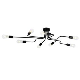 St-26456b Aiwen Modern 42 Inch 8-light Brushed Black Oversized Sputnik Linear Semi Flush