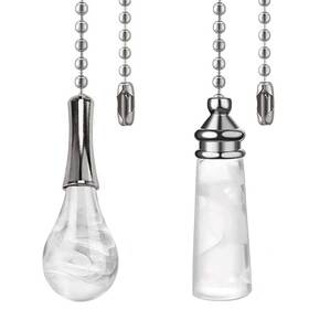 Drt-7890 Akahttbn Ceiling Fan Pull Chain Ornaments 12 Inches Crystal Glass Cylindrical And Ligh
