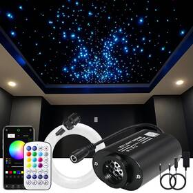 Qj-l006 Akepo 6w Mini Size Twinkle Rgbw Fiber Optic Lights 600pcs 0.03in 9.8ft/3m App Cont